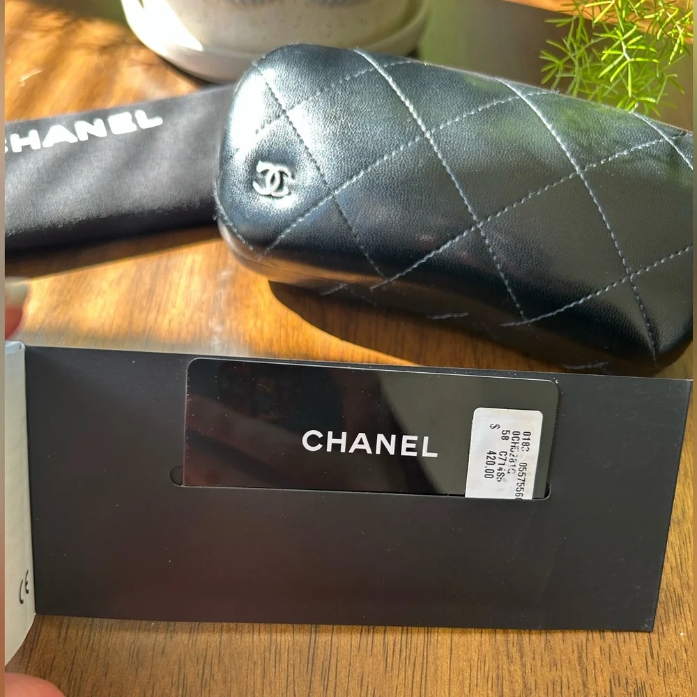 CHANEL Cateye Havana Brown Sunglasses, Authenticity Card, Original Case (5281-Q) - Picture 13 of 16